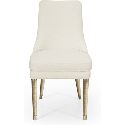 Jonathan Charles Shoal Linen & Grass Cloth Side Chair (500429-SC-C005-F058) - Set of 2