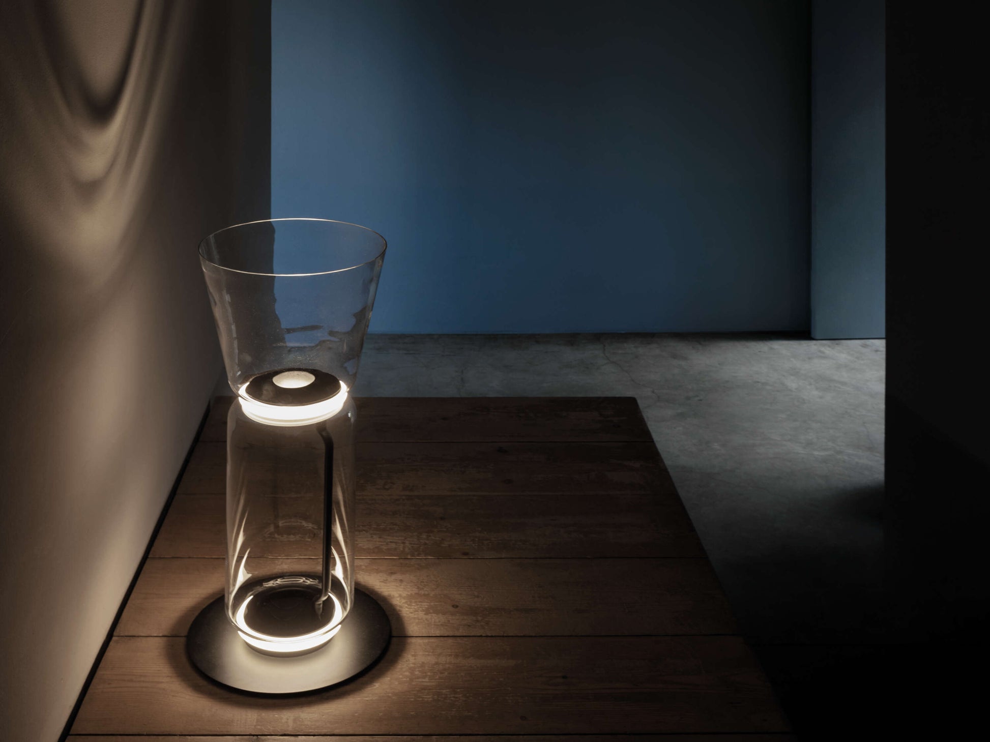 Bamboo Glass Floor Lamp Floor lamp