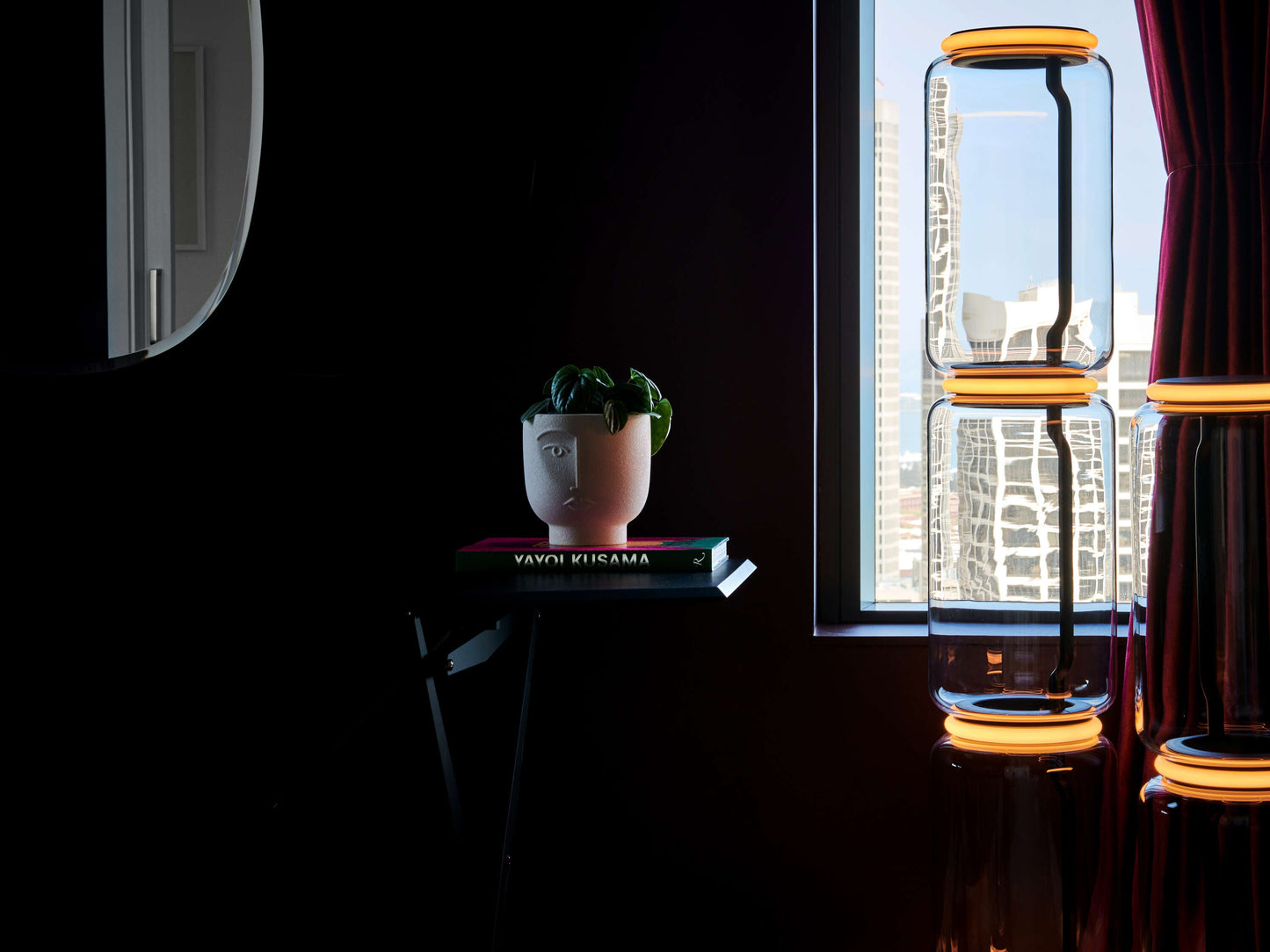 Bamboo Glass Floor Lamp Floor lamp