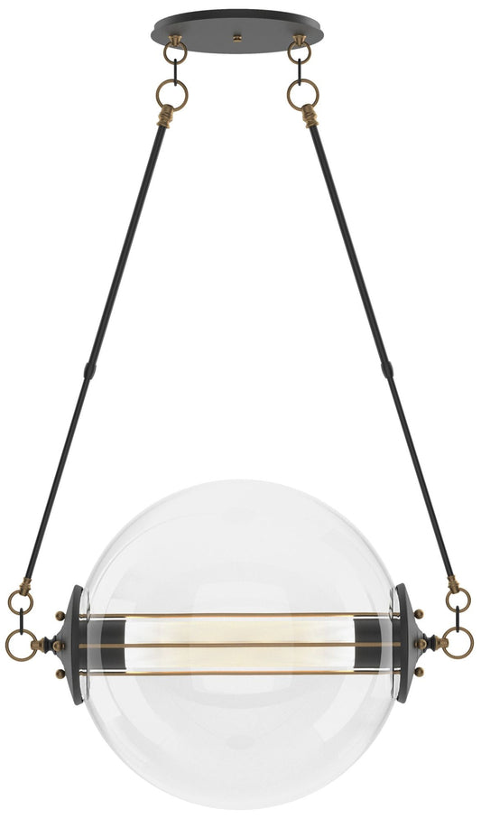 Otto Sphere Pendant - Brass w/ Black - Clear - Frosted Diffuser