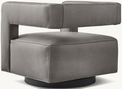 Drew Leather Swivel Chair