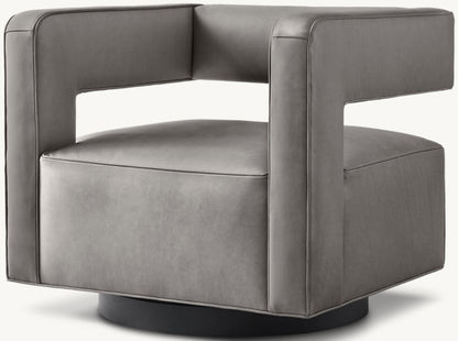 Drew Leather Swivel Chair