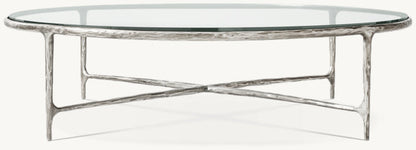 Thaddeus Glass Round Coffee Table