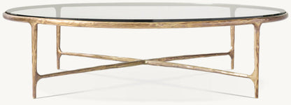 Thaddeus Glass Round Coffee Table