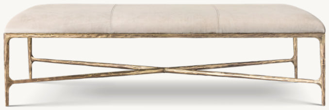 Thaddeus Leather Coffee Ottoman