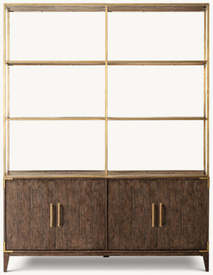Cayden Campaign 4-Door Open Sideboard & Hutch