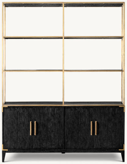 Cayden Campaign 4-Door Open Sideboard & Hutch
