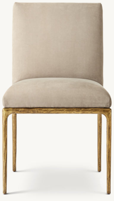 THADDEUS TRACK LEATHER DINING SIDE CHAIR