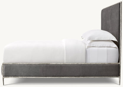 Thaddeus Leather Panel Bed
