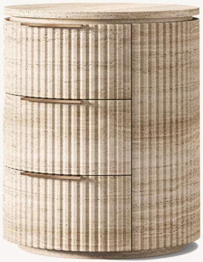 Byron Reeded Stone Closed Nightstand