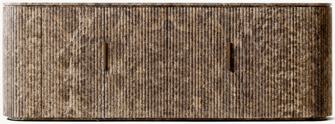Byron Reeded Stone 4-door Sideboard