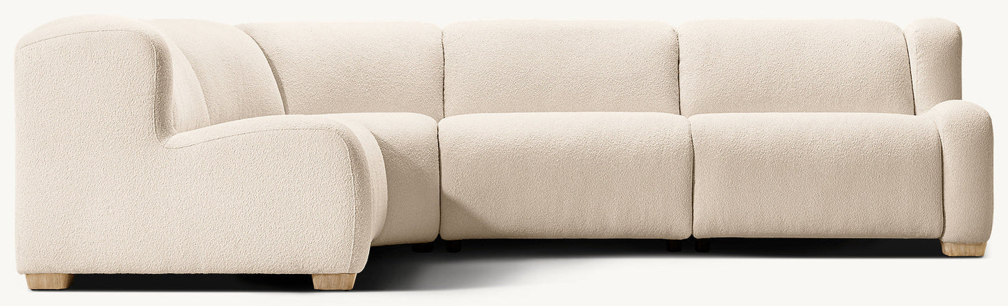 Marc茅 Recliner Modular 4-Piece L-Sectional