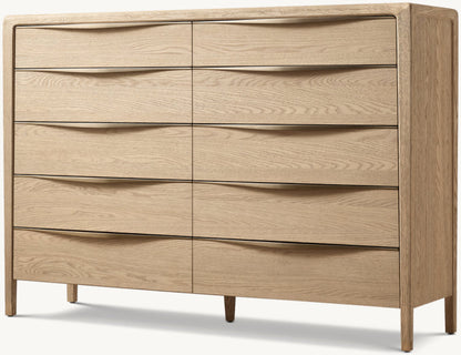 Gael Oak 10-Drawer Dresser