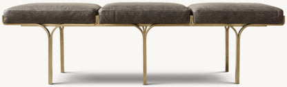 1960s Link Leather Bench
