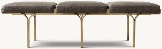 1960s Link Leather Bench