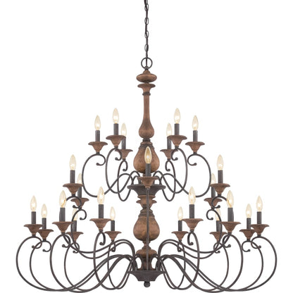 Quoizel Auburn 24 Light 3 Tier Chandelier