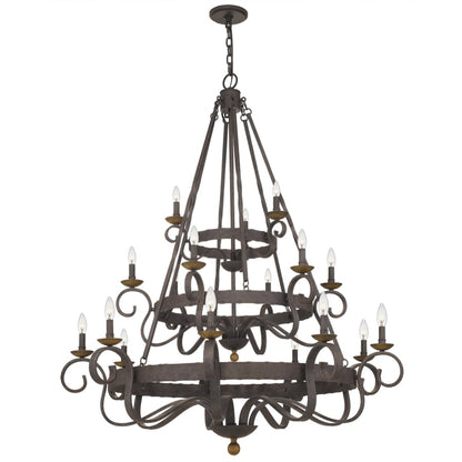 Roseto Kimble 18 Light 48" Wide Taper Candle Chandelier
