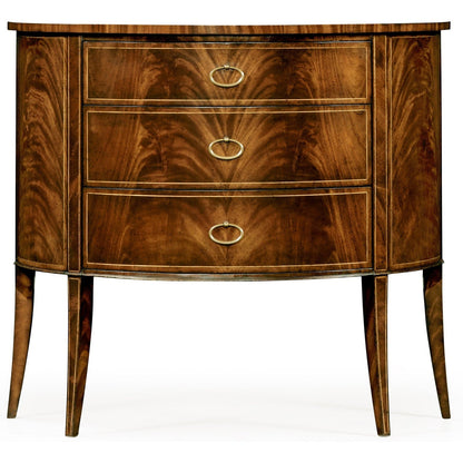 Jonathan Charles Biedermeier Style Mahogany Demilune Cabinet (494004-LAM)