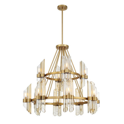 Savoy House Biltmore 12 Light 38" Wide Pillar Candle Ring Chandelier