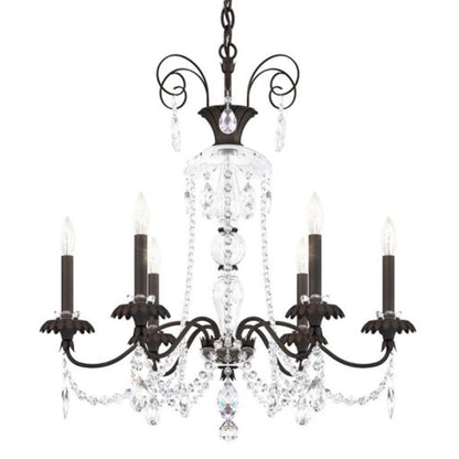 Schonbek Helenia 6 Light 28" Wide Crystal Chandelier with Clear Heritage Crystal Accents