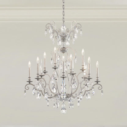 Schonbek Renaissance Nouveau 12 Light 32" Wide Crystal Chandelier with Clear Heritage Crystal Accents