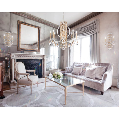 Schonbek Sarella 6 Light 25" Wide Crystal Chandelier with Heritage Crystals