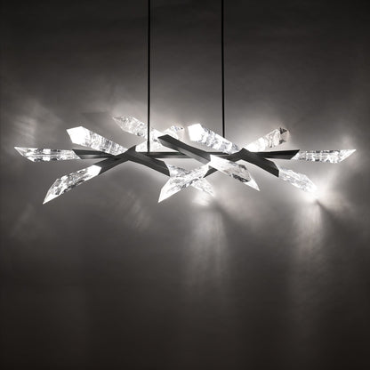 Solitude 59 1/2" Wide Antique Silver LED Island Chandelier