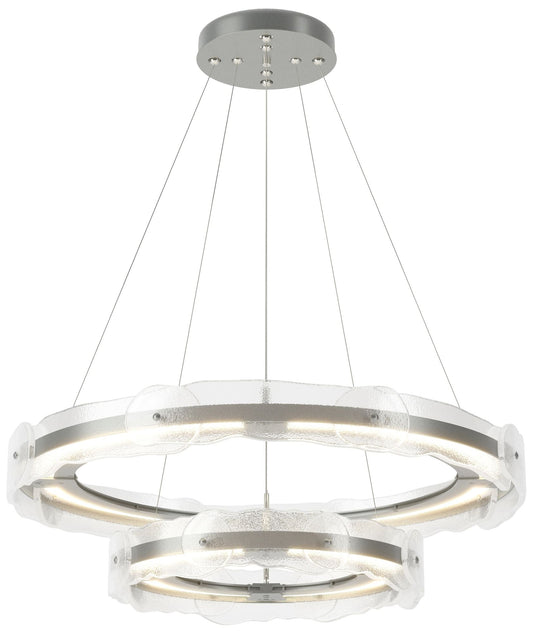 Solstice 36.6"W Tiered  Standard LED Pendant w/ Clear Glass Shade