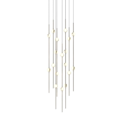 Sonneman Constellation 12" Wide LED Multi Light Pendant with White Optical Acrylic Shades and 120" Cable - 2700K