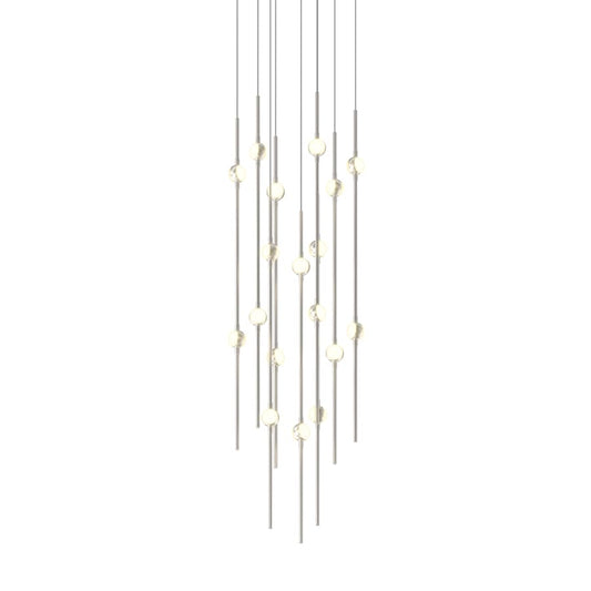 Sonneman Constellation 12" Wide LED Multi Light Pendant with White Optical Acrylic Shades and 240" Cable - 3000K
