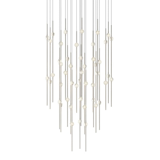 Sonneman Constellation 25" Wide LED Multi Light Pendant with Clear Faceted Acrylic Shades and 120" Cable - 2700K