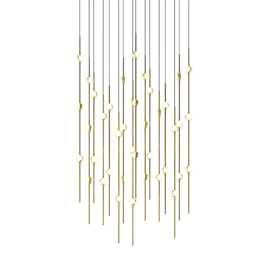 Sonneman Constellation 22" Wide LED Multi Light Pendant with White Optical Acrylic Shades and 240" Cable - 2700K