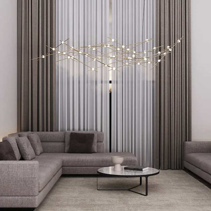 Sonneman Constellation Ursa Major 44 Light 93" Wide LED Abstract Chandelier with Clear Acrylic Shades