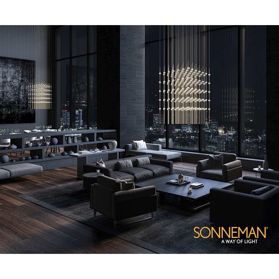 Sonneman Constellation 30" Wide Beaded Chandelier