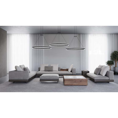 Sonneman Double Corona 24" Wide Integrated LED Ring Chandelier with Acrylic Shades