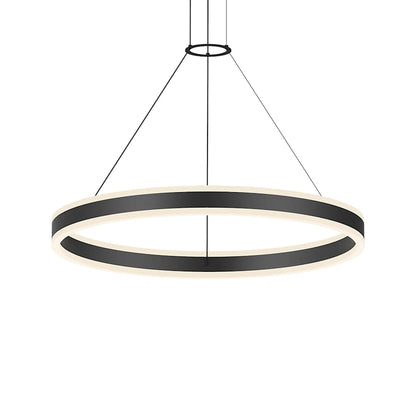 Sonneman Double Corona 32" Wide Integrated LED Ring Chandelier with Acrylic Shades