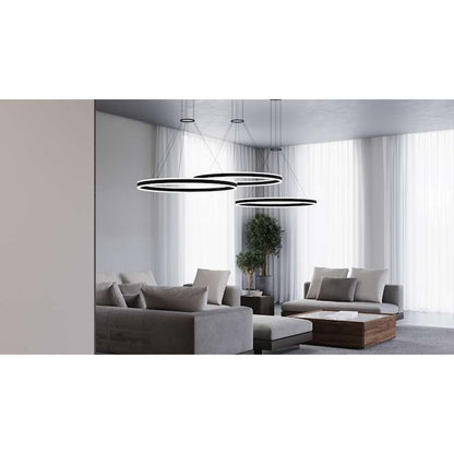 Sonneman Double Corona 32" Wide Integrated LED Ring Chandelier with Acrylic Shades