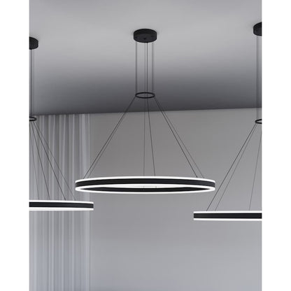 Sonneman Double Corona 48" Wide Integrated LED Ring Chandelier with Acrylic Shades