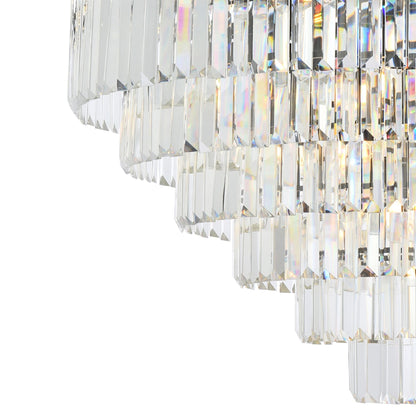 Sydney 33 Lt Matte Black Chandelier Clear