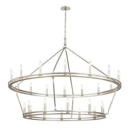 Troy Lighting Sutton 28 Light 52" Wide Taper Candle Chandelier - Champagne Silver Leaf