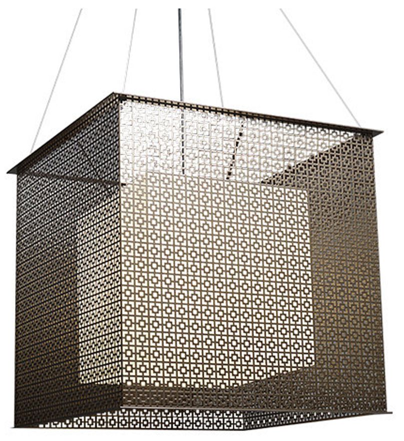 UltraLights Clarus 24"W Cast Bronze and Opal Triac LED Pendant Light