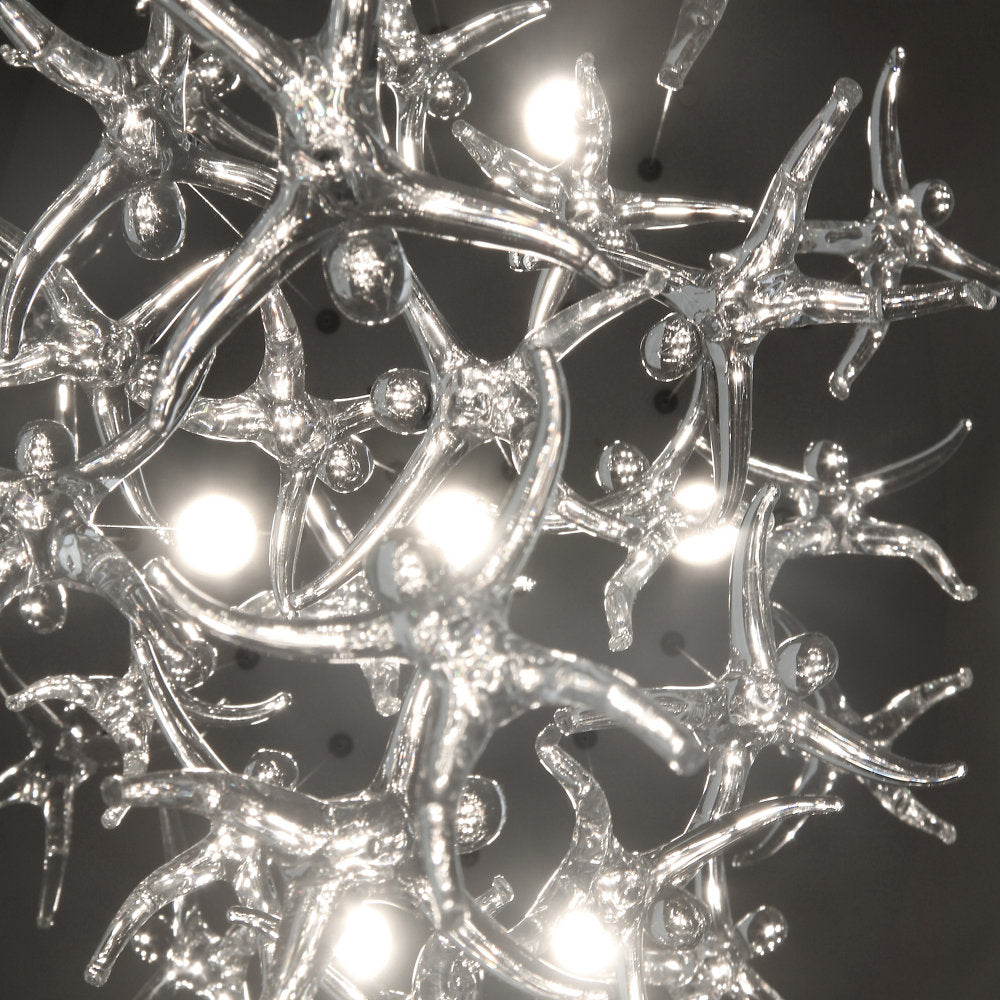 Angel Falls 9 Light Suspension - 36 Crystal Angels