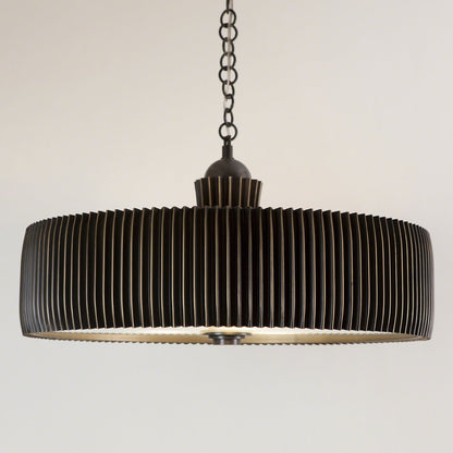 Crimp Drum Pendant