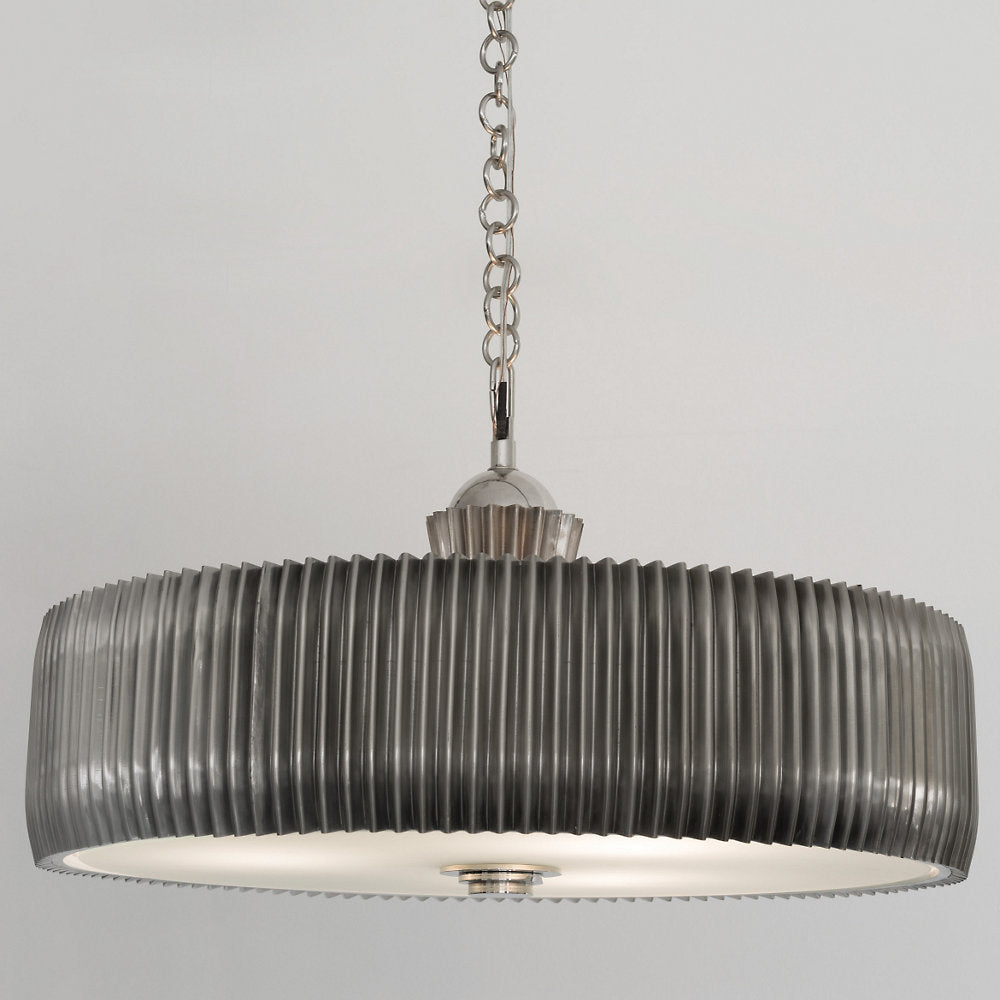 Crimp Drum Pendant