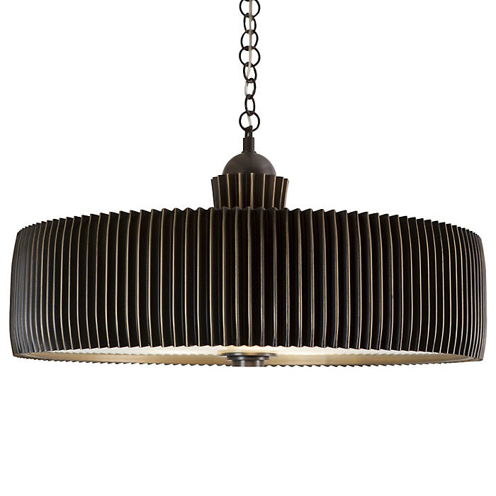 Crimp Drum Pendant
