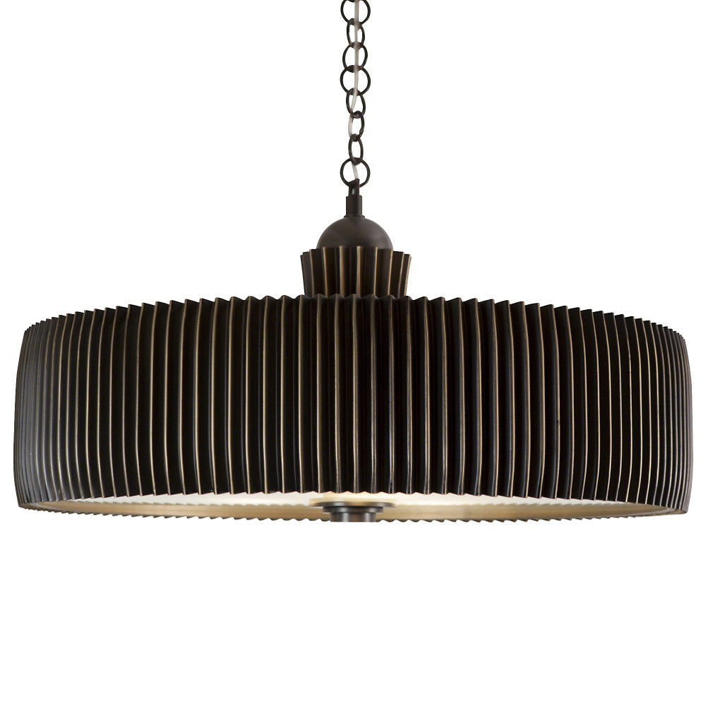 Crimp Drum Pendant
