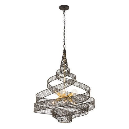 Varaluz Flow 6 Light 30" Wide Abstract Chandelier