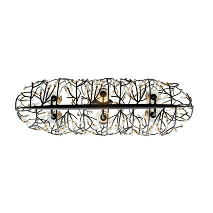 Varaluz Bask 6 Light 36" Wide Crystal Linear Pendant