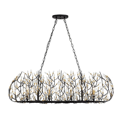 Varaluz Bask 8 Light 48" Wide Crystal Linear Pendant