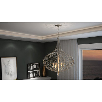 Varaluz Bask 6 Light 27" Wide Crystal Abstract Chandelier